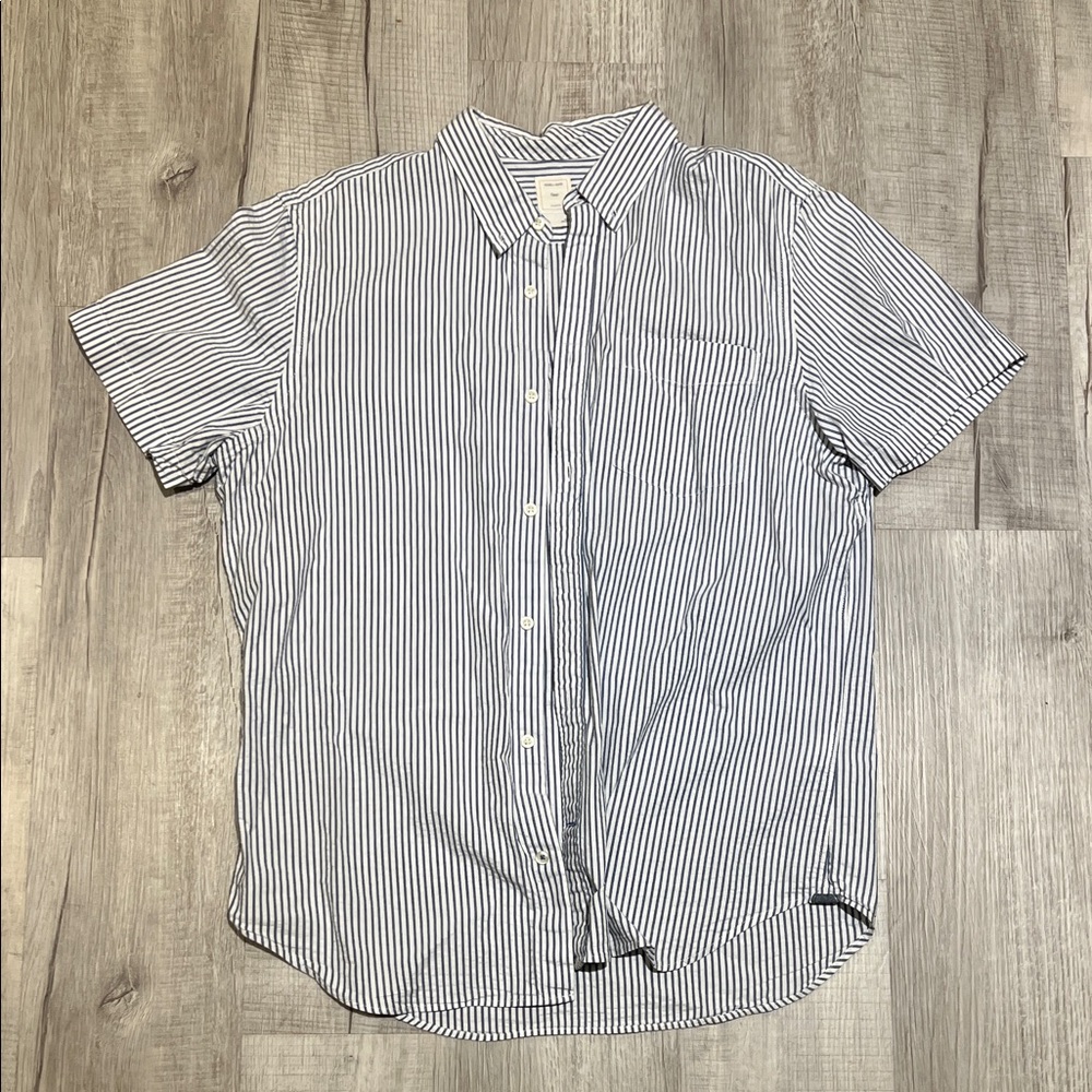 Vintage y2k GAP Men's Blue Striped Shirt XL